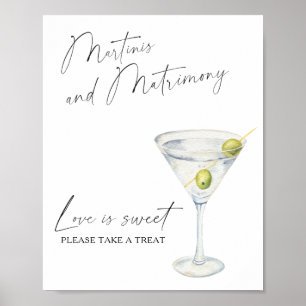 Póster Despedida de soltera con Martini El amor es dulce,