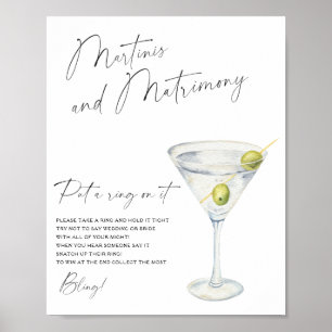 Póster Despedida de soltera con tema de Martini Ponle el 