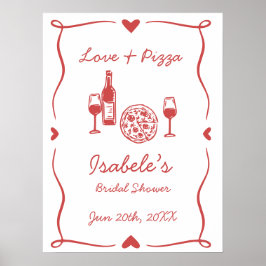 Póster Despedida de soltera de Rustic Pizza & Wine