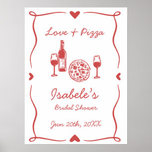 Póster Despedida de soltera de Rustic Pizza & Wine