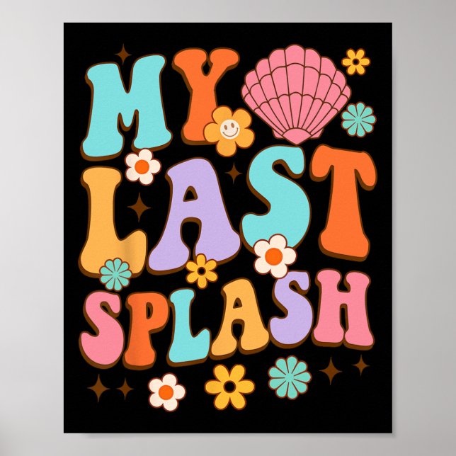 Póster Despedida de soltera en la playa Mi último chapuzó (Frente)