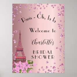 Póster Despedida de soltera Paris rubor torre eiffel bien