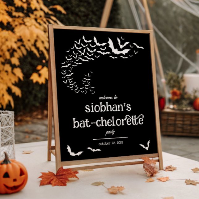 Póster Despedida de soltera temática de Halloween Bat-che (Subido por el creador)