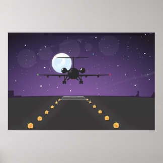 Póster despegue aéreo
