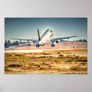 Póster Despegue de Lufthansa