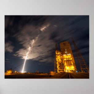 Póster Despegue del barco de carga Cygnus, en misión a la