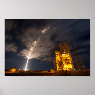 Póster Despegue del buque de carga del Cygnus, en la