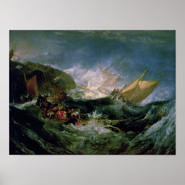 Póster Desperdicio de un buque de transporte