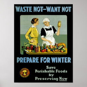 Póster Desperdicios no - No quiero ~ Prepararse para el i