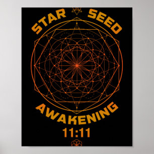 Póster Despertar de la Semilla Estelar 1111 Geometría Sag
