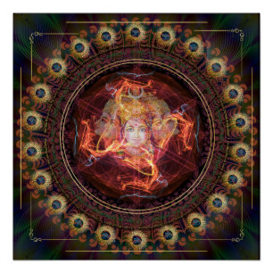 Póster Despertar divino con el poder de Gayatri