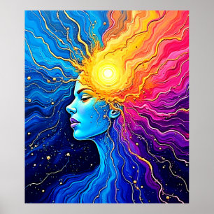Póster Despertar la mente cósmica radiante