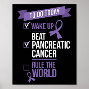 Póster Despertar Vencer Al Cáncer De Páncreas Regir Al Mu