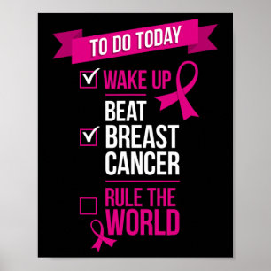 Póster Despertar Vencer Cáncer de Mama Regir El Mundo 3