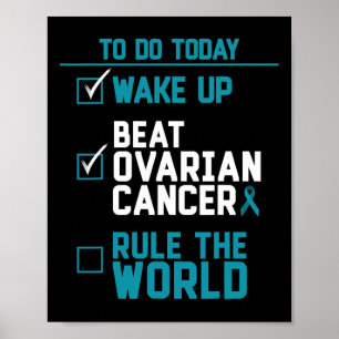 Póster Despertar Vencer Cáncer de Ovario Regir El Mundo