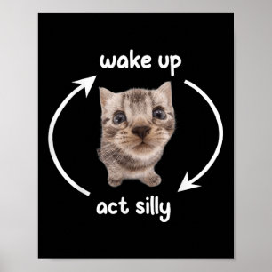 Póster Despierta Acto Silencioso Gato _ Despierta Acto Si