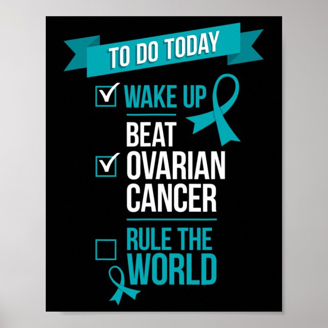 Póster Despierta Derrota A La Regla Del Cáncer De Ovario  (Frente)