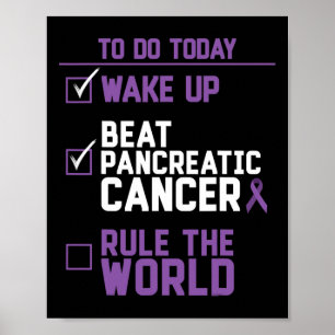 Póster Despierta derrota a la regla del cáncer pancreátic