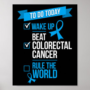 Póster Despierta derrota a la regla mundial del cáncer co