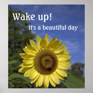Póster Despierta, es un hermoso día poster.