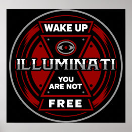 Póster Despierta No Eres Libre Illuminati