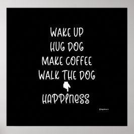 Póster Despierta, Perro Abrazo... Felicidad Amor Poster G