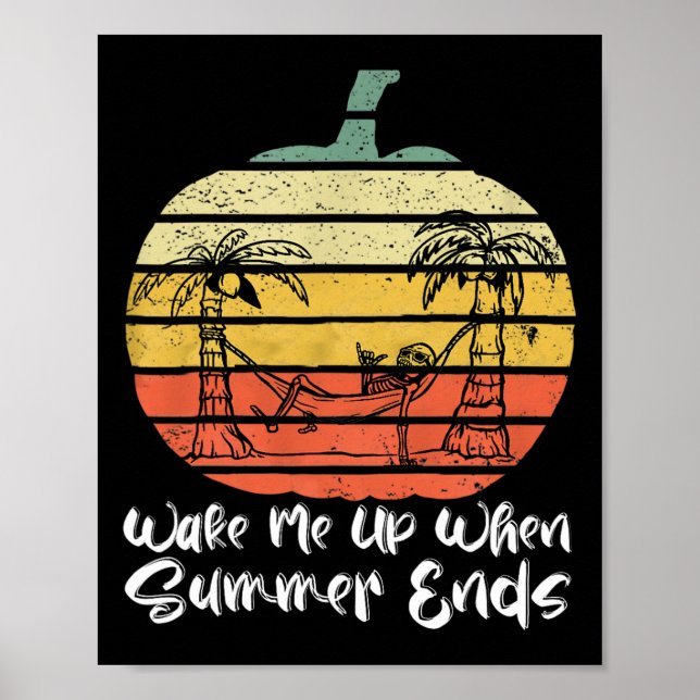 Póster Despiértame cuando termine el verano Esqueleto div (Frente)