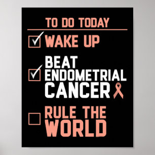 Póster Despierten a la regla del cáncer endometrial en el