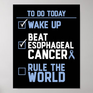 Póster Despierten la regla del cáncer esofágico en el mun