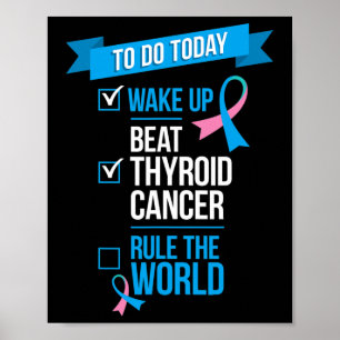 Póster Despierten y vencen al cáncer tiroideo al mundo