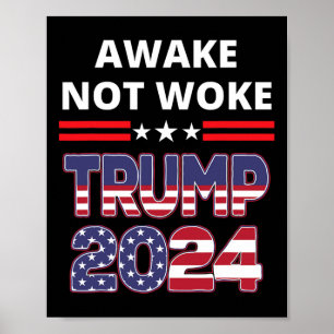 Póster Despierto No Despertado Elección Trump Republicano