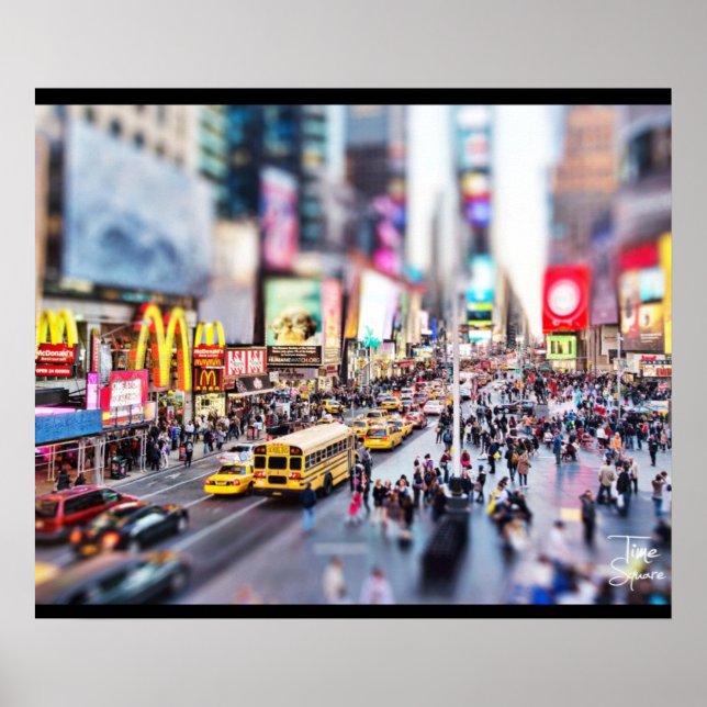 Póster Desplazamiento inclinado - Time Square - Nueva Yor (Frente)