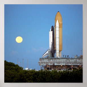 Póster Despliegue de la lanzadera espacial Atlantis STS-8