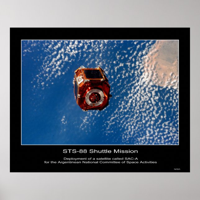 Póster Despliegue del satélite argentino SAC-A... (Frente)