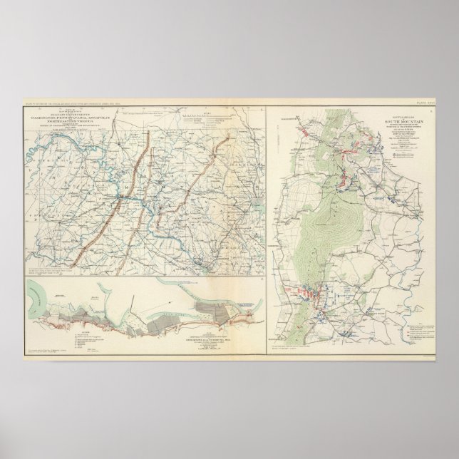 Póster Despliegue militar de Wash, Penn, Annapolis, NE Va (Frente)