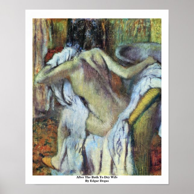 Póster Después De La Bañera Para Seer Esposa De Edgar Deg (Frente)
