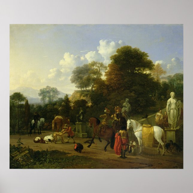 Póster Después de la caza, c.1644 (Frente)