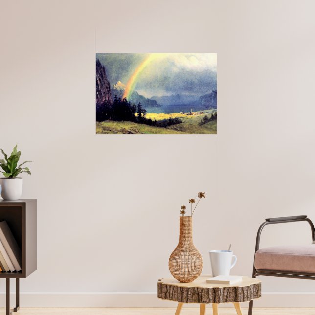 Póster Después de la ducha, pintura de Albert Bierstadt (Salón 3)