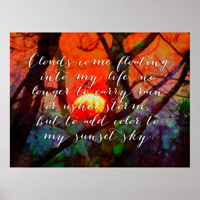 Póster Después de la lluvia cita a Poster Inspirador (Frente)