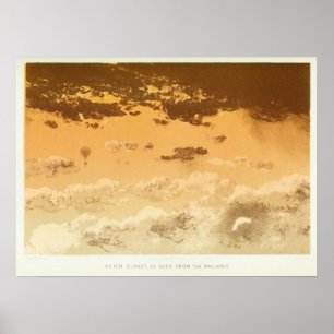 Póster Después de la puesta de sol, visto desde el globo.