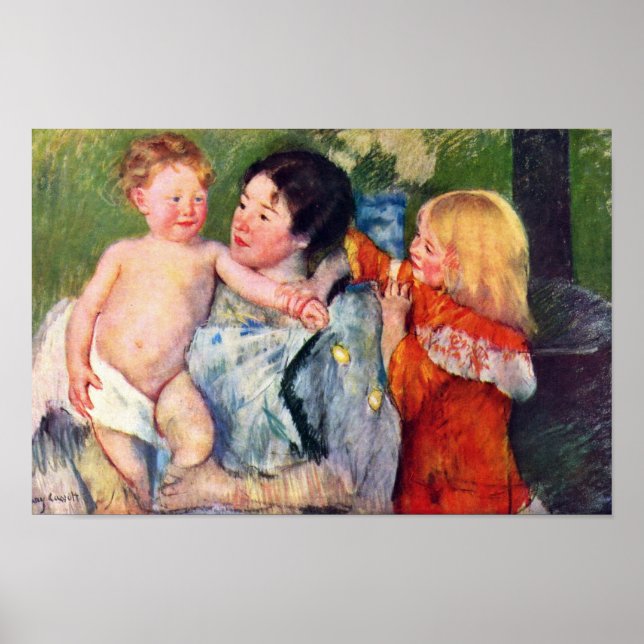 Póster Después Del Baño De Cassatt Mary (Mejor Calidad) (Frente)