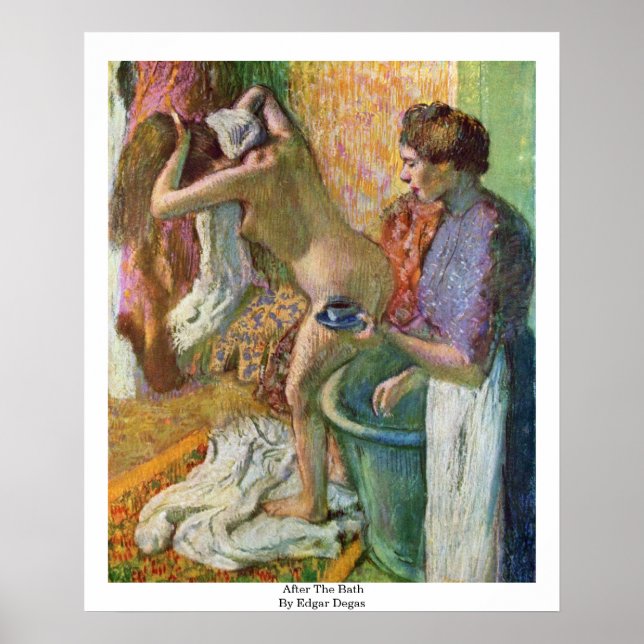Póster Después Del Baño De Edgar Degas (Frente)