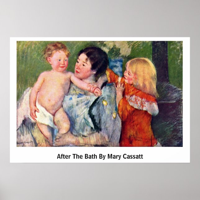 Póster Después Del Baño De Mary Cassatt (Frente)