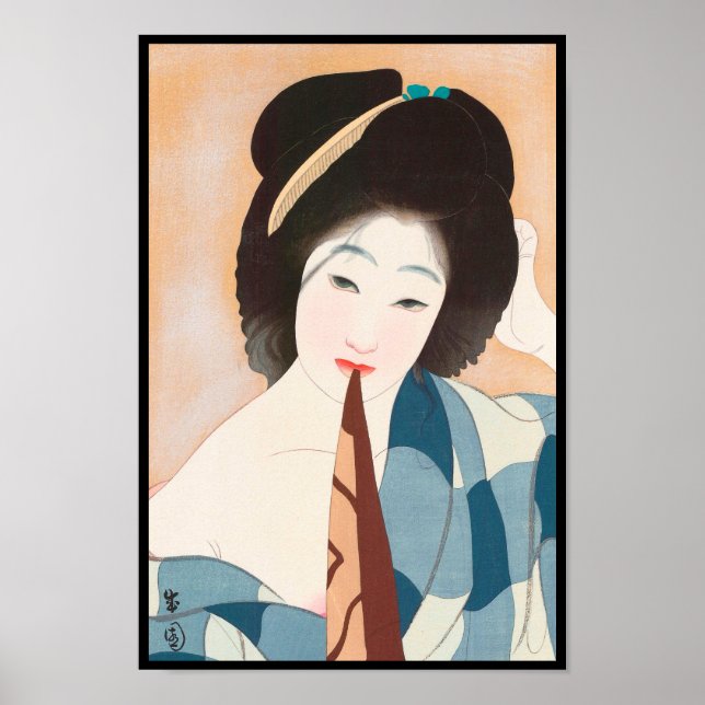 Póster Después del Bath Shima Seien, una mujer japonesa v (Frente)