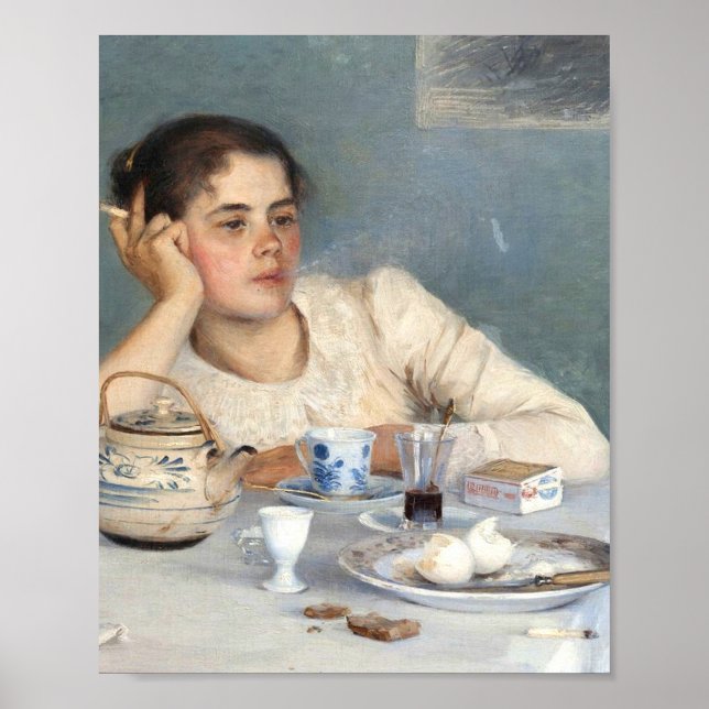 Póster Después Del Desayuno (1890) De Elin Kleopatra Gamb (Frente)