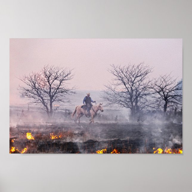 Póster Después del incendio de Prairie, Flint Hills, Kans (Frente)