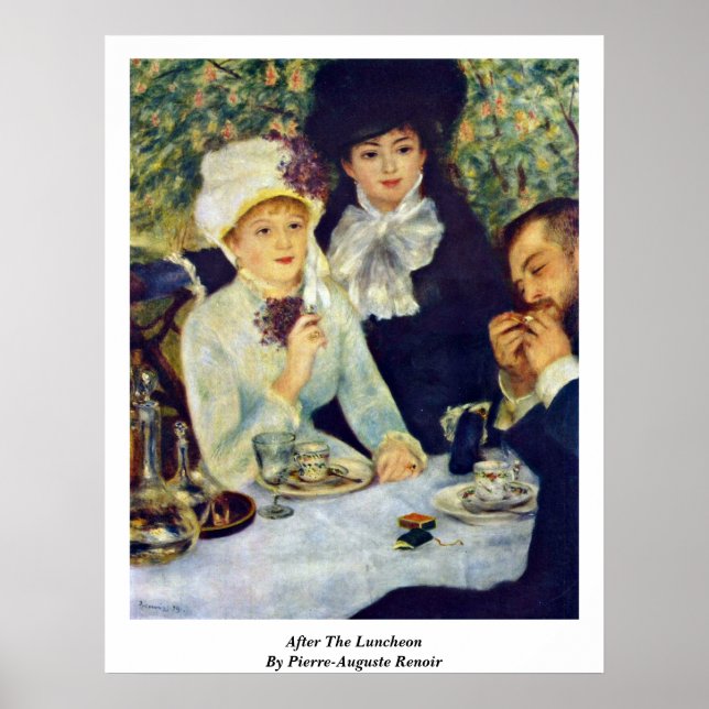 Póster Después Del Luncheon Por Pierre-Auguste Renoir (Frente)