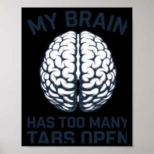 Póster Desquiciado - Mi Cerebro Tiene Demasiadas Tabletas