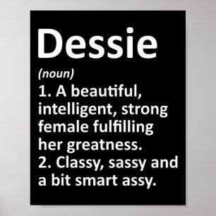 Póster Dessie Definition Personalized Name Graciosa Chris