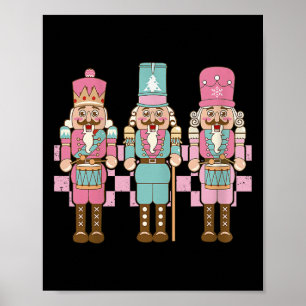 Póster Destacamento de cascanueces rosa vintage para muje